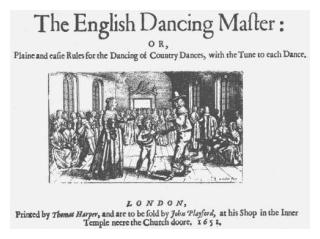 Front cover of John Playford's The English Dancing Master
